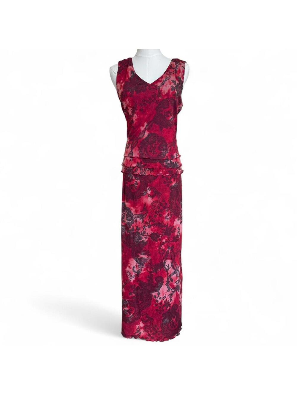 Y2K micromesh maxi dress Sz. 14